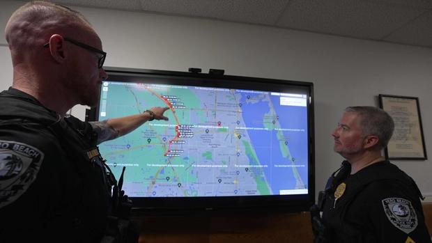 investigators with cell tower pings map 