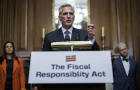 House Speaker Kevin McCarthy speaks during a press conference at the Capitol on Wednesday, May 31, 2023. 